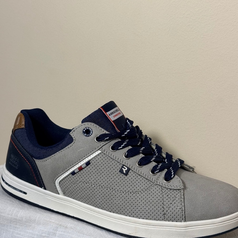 Arrigo Bello Men's Gray Navy Casual Sneakers Size 10 US A0174-4 - Picture 8 of 15